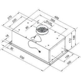 Gorenje Hood DKI550M/3	 Extendable, Width 55 cm, 305 m³/h, Stainless steel, Energy efficiency class D, 55 dB