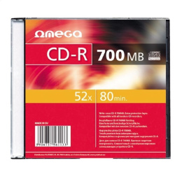 PŁYTA OMEGA CD-R 700MB 52X SLIM CASE*1 [56113]