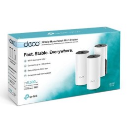 TP-LINK Whole Home Mesh WiFi System Deco M4 (3-Pack) 802.11ac, 300+867 Mbit/s, 10/100/1000 Mbit/s, Ethernet LAN (RJ-45) ports 2,