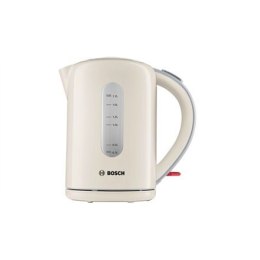 Bosch TWK7607 Standard kettle, Plastic, Cream, 2200 W, 360° rotational base, 1.7 L
