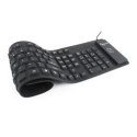Gembird KB-109F-B Flexible keyboard, USB + PS/2 combo, black color, US layout Gembird Flexible keyboard, Keyboard layout US layo